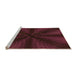 Sideview of Machine Washable Transitional Brown Red Rug, wshpat347org