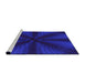 Sideview of Machine Washable Transitional Earth Blue Rug, wshpat347pur