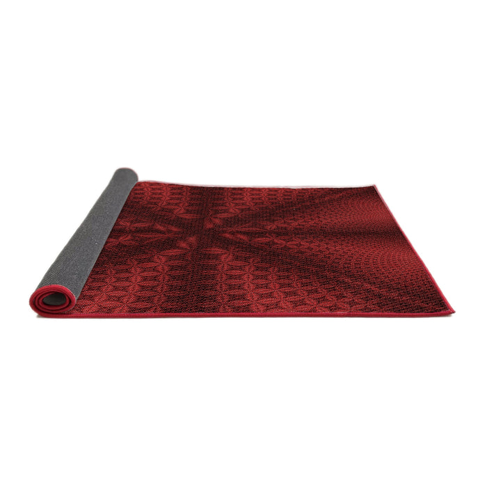 Thickness of Patterned Red Rug, pat347rd