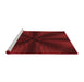 Sideview of Machine Washable Transitional Red Rug, wshpat347rd