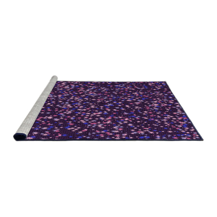 Sideview of Machine Washable Transitional Purple Violet Purple Rug, wshpat3470pur