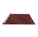 Sideview of Machine Washable Transitional Chestnut Red Rug, wshpat3470rd