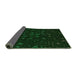 Thickness of Patterned Deep Emerald Green Rug, pat3471grn