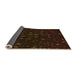 Thickness of Patterned Red Brown Rug, pat3471org