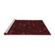 Sideview of Machine Washable Transitional Chocolate Brown Rug, wshpat3471rd