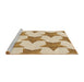 Sideview of Machine Washable Transitional Golden Blonde Gold Rug, wshpat3472brn