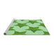 Sideview of Machine Washable Transitional Light Green Rug, wshpat3472grn