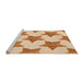 Sideview of Machine Washable Transitional Neon Orange Rug, wshpat3472org