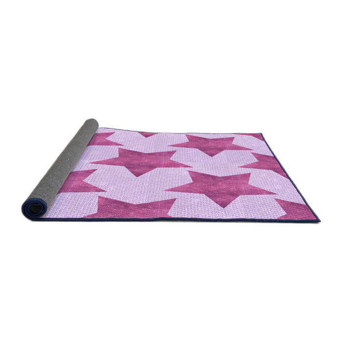 Thickness of Patterned Blossom Pink Rug, pat3472pur