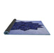 Thickness of Patterned Jeans Blue Rug, pat3473blu