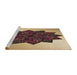Sideview of Machine Washable Transitional Red Brown Rug, wshpat3473brn