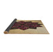 Thickness of Patterned Red Brown Rug, pat3473brn