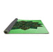 Thickness of Patterned Green Rug, pat3473grn