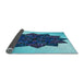 Thickness of Patterned Blue Rug, pat3473lblu