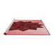 Sideview of Machine Washable Transitional Light Coral Pink Rug, wshpat3473rd