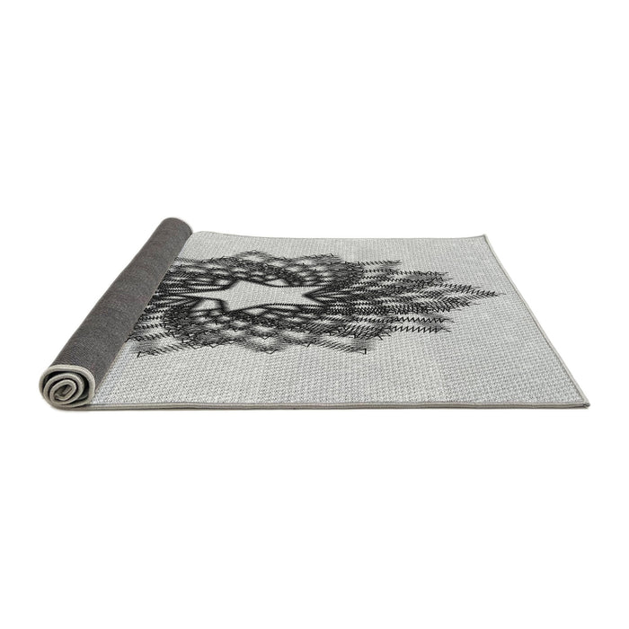 Thickness of Patterned Platinum Gray Rug, pat3474gry