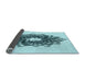 Thickness of Patterned Deep-Sea Green Rug, pat3474lblu