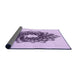 Thickness of Patterned Purple Flower Purple Rug, pat3474pur