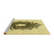 Sideview of Machine Washable Transitional Mustard Yellow Rug, wshpat3474yw