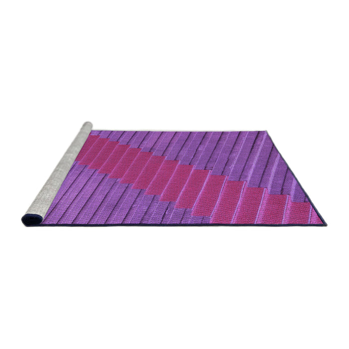 Sideview of Machine Washable Transitional Medium Violet Red Pink Rug, wshpat3475pur