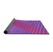 Thickness of Patterned Medium Violet Red Pink Rug, pat3475pur