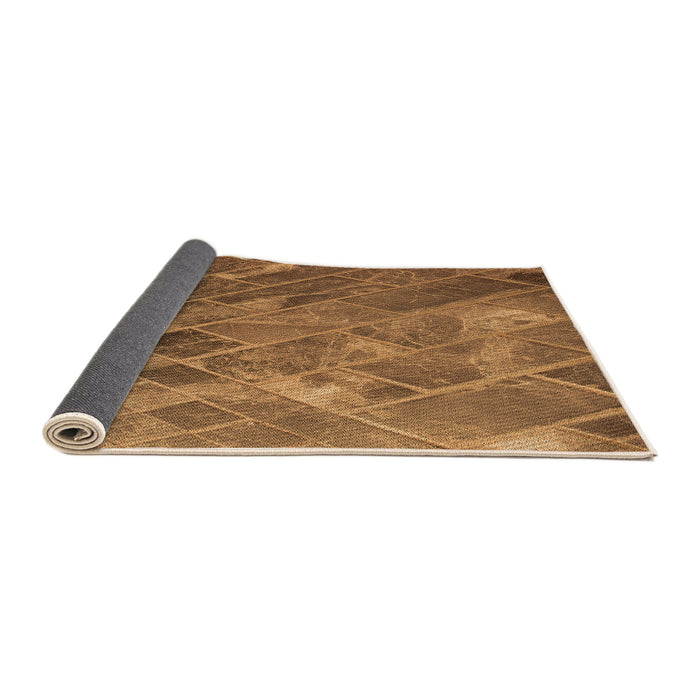 Thickness of Patterned Saddle Brown Rug, pat3476org