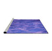 Sideview of Machine Washable Transitional Light Slate Blue Rug, wshpat3476pur