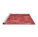 Sideview of Machine Washable Transitional Red Rug, wshpat3476rd