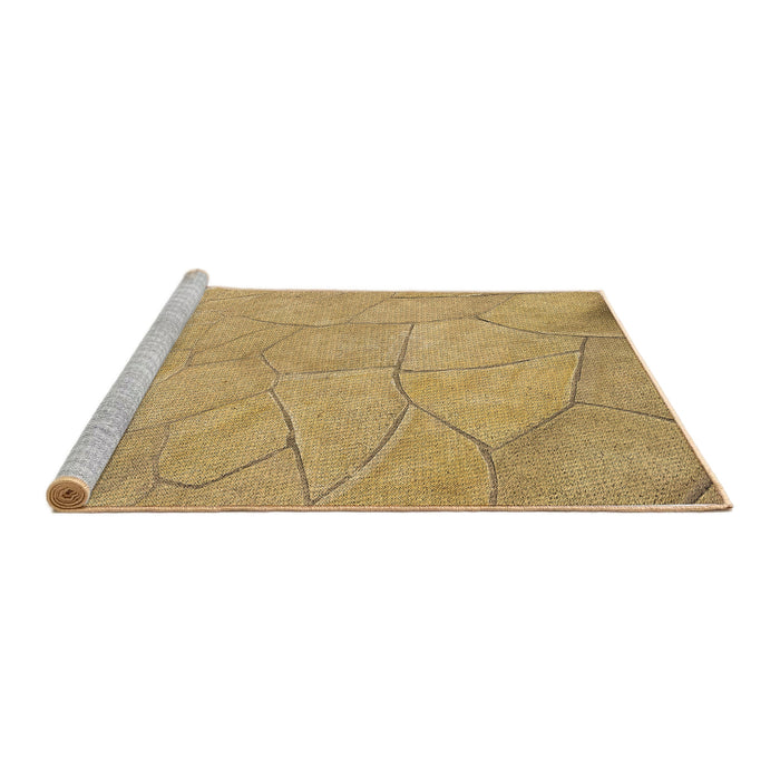 Sideview of Machine Washable Transitional Orange Rug, wshpat3477brn