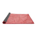 Thickness of Patterned Light Coral Pink Rug, pat3477rd