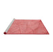 Sideview of Machine Washable Transitional Light Coral Pink Rug, wshpat3477rd