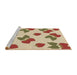 Sideview of Machine Washable Transitional Khaki Gold Rug, wshpat3478brn