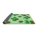 Thickness of Patterned Green Rug, pat3478grn