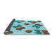 Thickness of Patterned Blue Rug, pat3478lblu