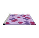 Sideview of Machine Washable Transitional Orchid Purple Rug, wshpat3478pur