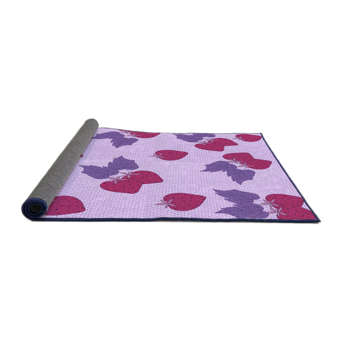 Thickness of Patterned Orchid Purple Rug, pat3478pur