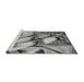 Sideview of Machine Washable Transitional Cloud Gray Rug, wshpat3479gry