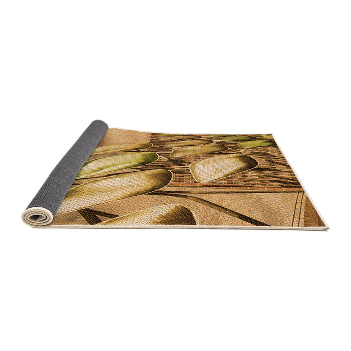 Thickness of Patterned Saddle Brown Rug, pat3479org