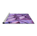 Sideview of Machine Washable Transitional Amethyst Purple Rug, wshpat3479pur