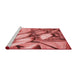 Sideview of Machine Washable Transitional Red Rug, wshpat3479rd