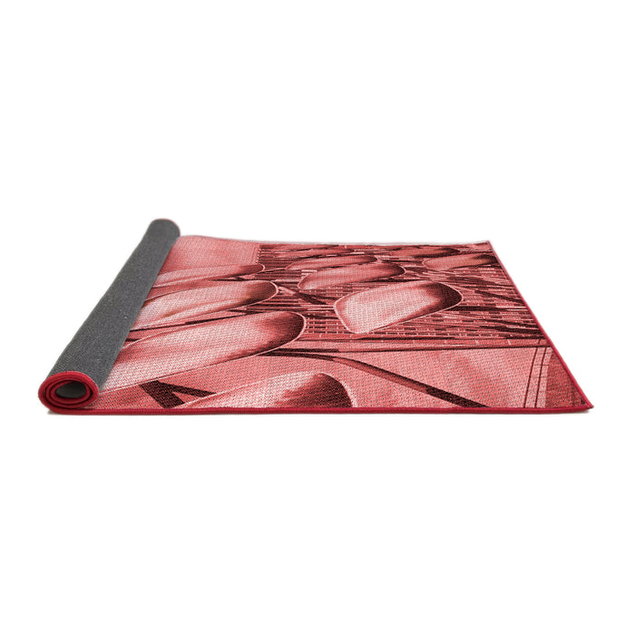 Thickness of Patterned Red Rug, pat3479rd