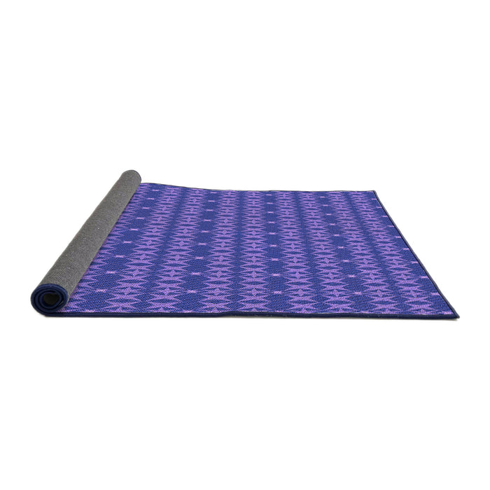 Thickness of Patterned Purple Rug, pat3480pur
