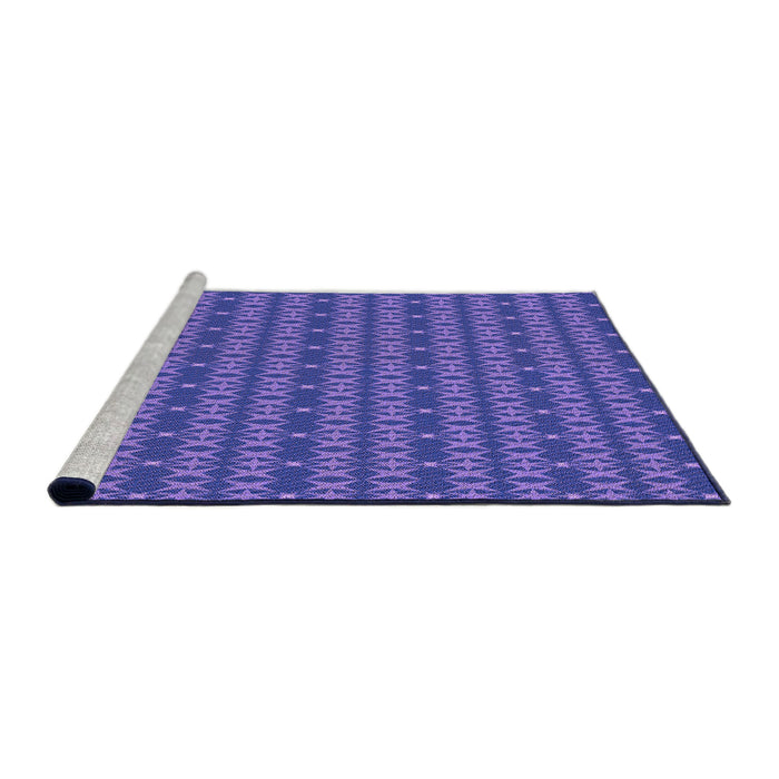 Sideview of Machine Washable Transitional Purple Rug, wshpat3480pur