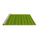 Sideview of Machine Washable Transitional Pistachio Green Rug, wshpat3482yw