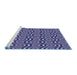 Sideview of Machine Washable Transitional Blue Rug, wshpat3483blu