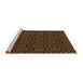 Sideview of Machine Washable Transitional Dark Bronze Brown Rug, wshpat3486brn