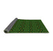 Thickness of Patterned Dark Forest Green Rug, pat3486grn