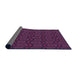 Thickness of Patterned Medium Violet Red Pink Rug, pat3486pur