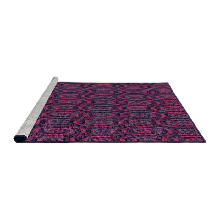 Sideview of Machine Washable Transitional Medium Violet Red Pink Rug, wshpat3486pur