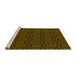 Sideview of Machine Washable Transitional Oak Brown Rug, wshpat3486yw